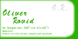 oliver rovid business card